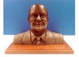 1/2 scale sculpting of a corporate executive cast in bonded bronze